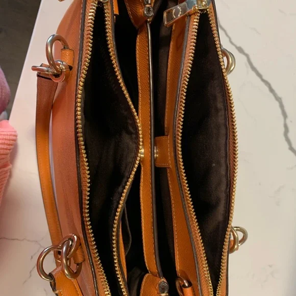 Coach Orange Leather Handbag - Picture 2 of 4